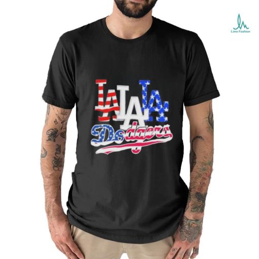 Official Los Angeles Dodgers Baseball Team Celebrating 4th Of July T Shirt