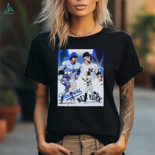 Official Los Angeles Dodgers vs New York Yankees 2024 Game Dueling Shirt