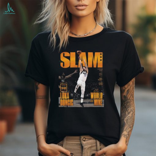 Official Luka Doncic The World Is Mine Run To The ’24 NBA Finals With The Cover Of SLAM 250 The Orange Metal Editions Classic T Shirt