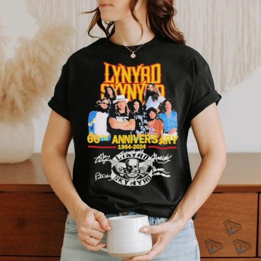 Official Lynyrd Skynyrd Members 60th Anniversary 1964 2024 Signatures T shirt