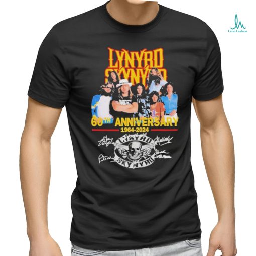 Official Lynyrd Skynyrd Members 60th Anniversary 1964 2024 Signatures T shirt