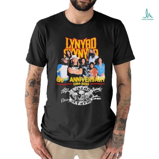 Official Lynyrd Skynyrd Members 60th Anniversary 1964 2024 Signatures T shirt