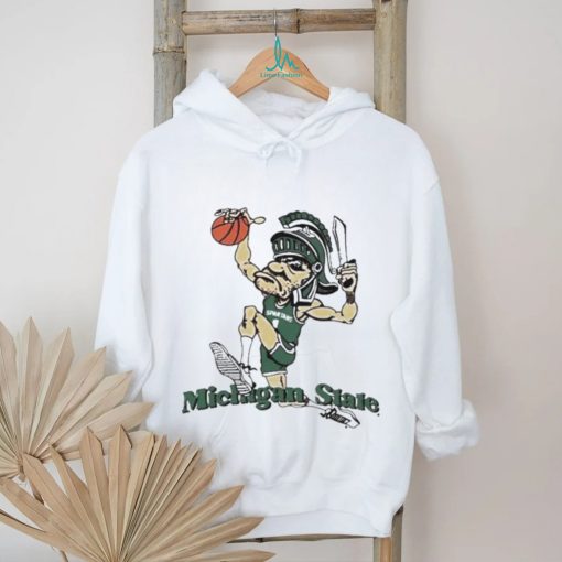 Official Michigan State University Spartans Vintage Dunking Gruff Sparty T shirt