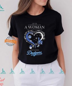 Official Never Underestimate A Woman Who Understands Baseball Heart Diamond And Loves Los Angeles Dodgers 2024 shirt