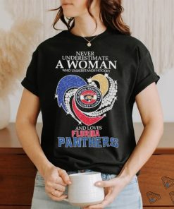 Official Never Underestimate A Woman Who Understands Hockey And Loves Florida Panthers Diamonds 2024 Stanley Cup Final Shirt