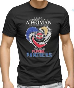 Official Never Underestimate A Woman Who Understands Hockey And Loves Florida Panthers Diamonds 2024 Stanley Cup Final Shirt