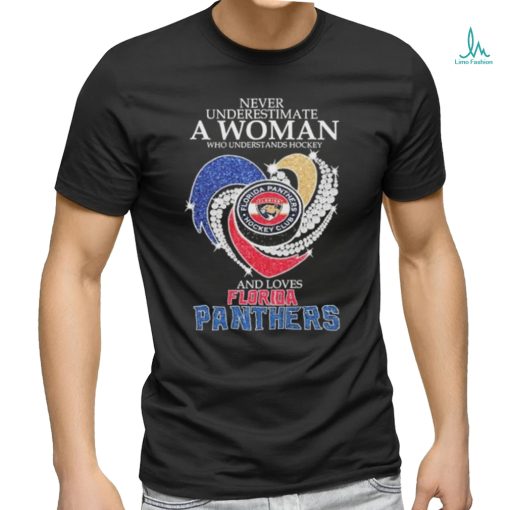 Official Never Underestimate A Woman Who Understands Hockey And Loves Florida Panthers Diamonds 2024 Stanley Cup Final Shirt