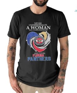 Official Never Underestimate A Woman Who Understands Hockey And Loves Florida Panthers Diamonds 2024 Stanley Cup Final Shirt