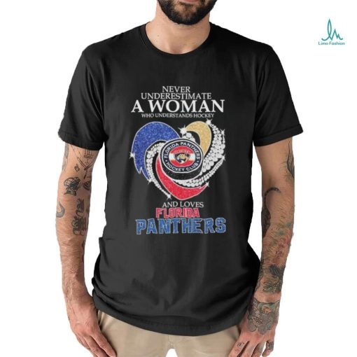 Official Never Underestimate A Woman Who Understands Hockey And Loves Florida Panthers Diamonds 2024 Stanley Cup Final Shirt