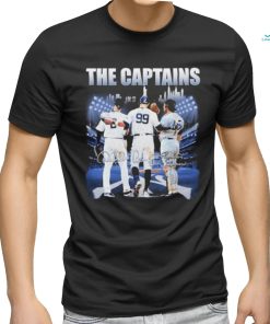 Official New York Yankees The Captains Aaron Judge Derek Jeter And Thurman Munson Signatures Shirt