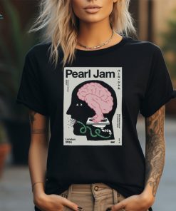Official Pearl Jam Art By Broken Fingaz In London UK Limited Poster At Tottenham Hotspur Stadium With Richard Ashcroft And The Murder Capital On June 29 2024 Shirt
