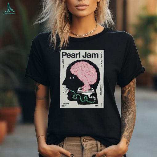 Official Pearl Jam Art By Broken Fingaz In London UK Limited Poster At Tottenham Hotspur Stadium With Richard Ashcroft And The Murder Capital On June 29 2024 Shirt