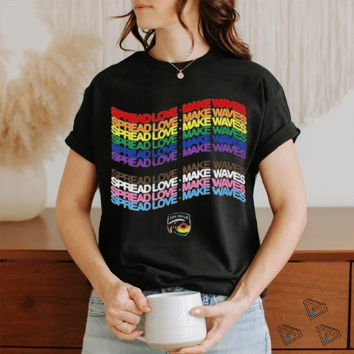 Official Pride San Diego Wave FC Spread Love Make Waves Shirt