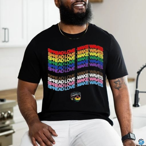 Official Pride San Diego Wave FC Spread Love Make Waves Shirt