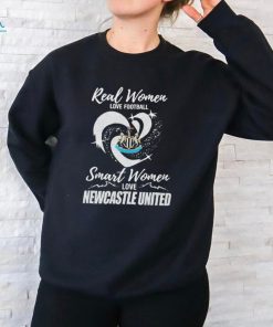 Official Real Women Love Football Smart Women Love Newcastle United T Shirt