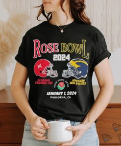 Official Rose Bowl 2024 Alabama Vs Michigan Football Jan 1 Shirt