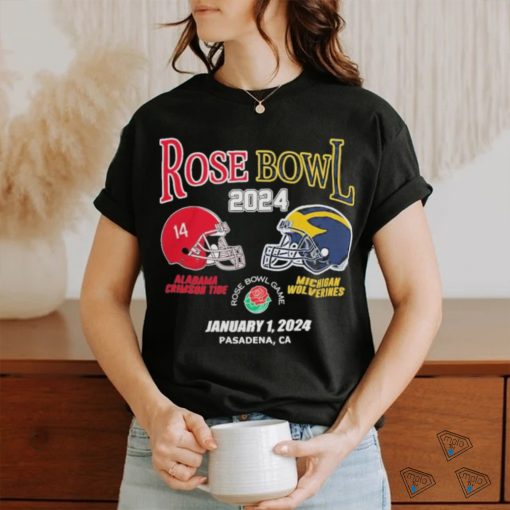 Official Rose Bowl 2024 Alabama Vs Michigan Football Jan 1 Shirt