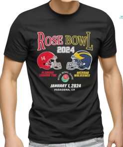 Official Rose Bowl 2024 Alabama Vs Michigan Football Jan 1 Shirt