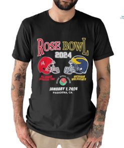 Official Rose Bowl 2024 Alabama Vs Michigan Football Jan 1 Shirt