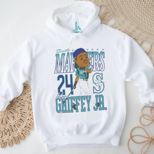 Official Seattle Mariners Ken Griffey Jr. Caricature Baseball Shirt