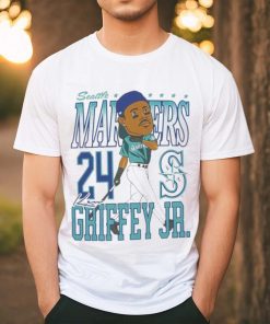 Official Seattle Mariners Ken Griffey Jr. Caricature Baseball Shirt