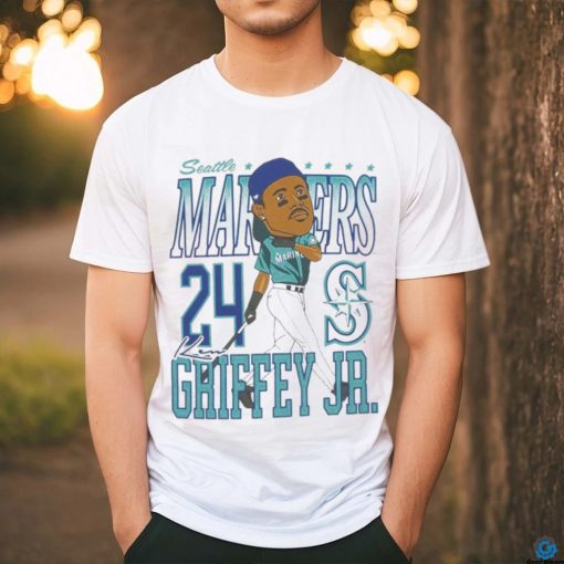 Official Seattle Mariners Ken Griffey Jr. Caricature Baseball Shirt