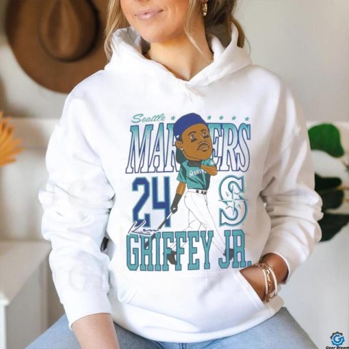 Official Seattle Mariners Ken Griffey Jr. Caricature Baseball Shirt