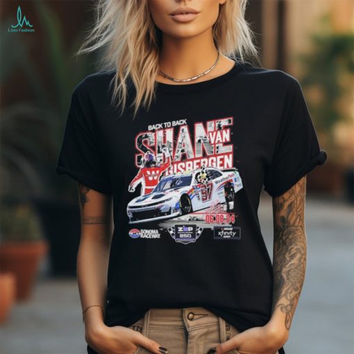 Official Shane van Gisbergen Back To Back 2024 Xfinity Series Zip Buy Now, Pay Later 250 Race Winner T Shirt