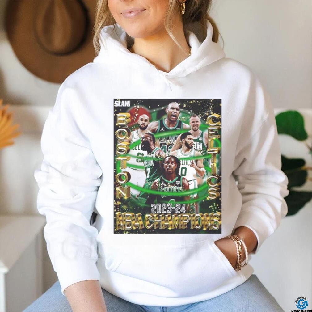 Official Slam Boston Celtics Are The 2023 24 NBA Champions poster t shirt Official Slam Boston Celtics Are The 2023 24 NBA Champions poster t shirt
