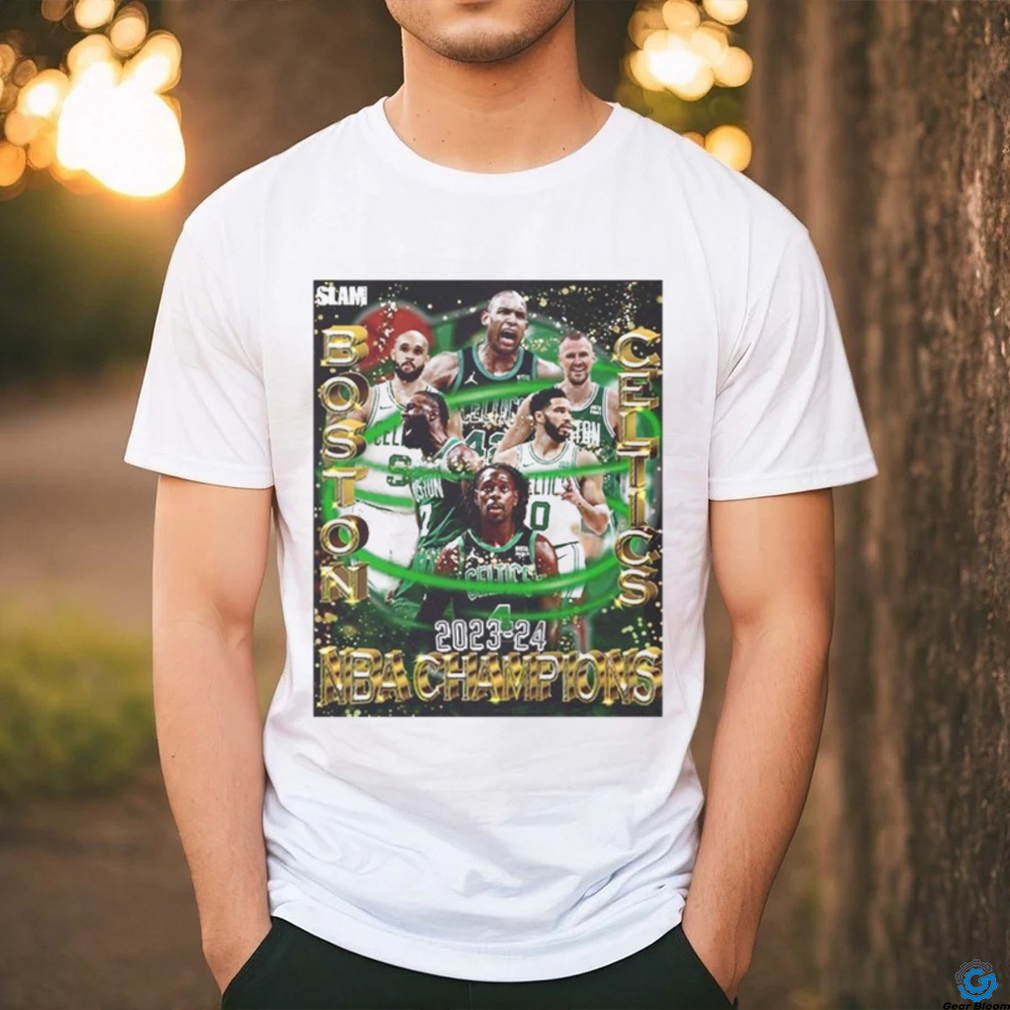 Official Slam Boston Celtics Are The 2023 24 NBA Champions poster t shirt Official Slam Boston Celtics Are The 2023 24 NBA Champions poster t shirt
