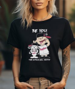 Official Snoopy And Charlie Brown Cleveland Guardians Be You The World Will Adjust Shirt
