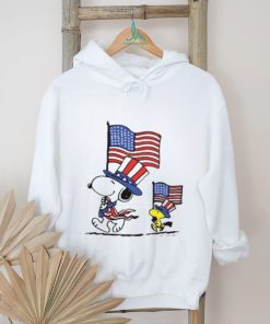 Official Snoopy And Woodstock American Flag 4th Of July T Shirt