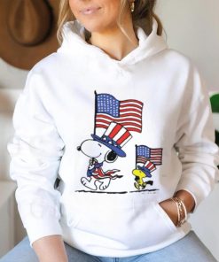 Official Snoopy And Woodstock American Flag 4th Of July T Shirt