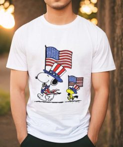 Official Snoopy And Woodstock American Flag 4th Of July T Shirt