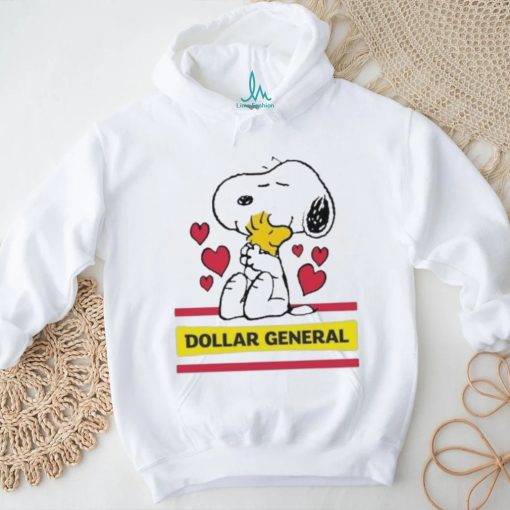 Official Snoopy And Woodstock Loves Dollar General Logo Shirt