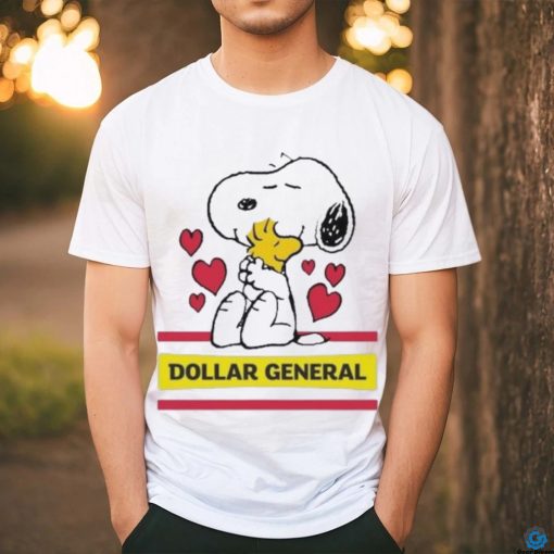 Official Snoopy And Woodstock Loves Dollar General Logo Shirt