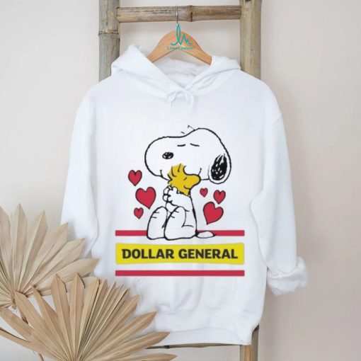 Official Snoopy And Woodstock Loves Dollar General Logo Shirt