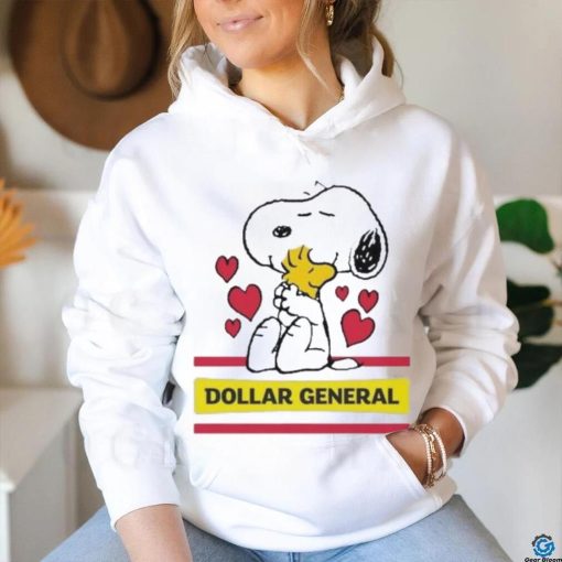 Official Snoopy And Woodstock Loves Dollar General Logo Shirt