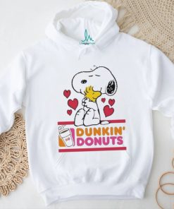 Official Snoopy And Woodstock Loves Dunkin’s Donuts Logo Shirt