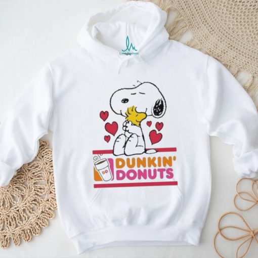 Official Snoopy And Woodstock Loves Dunkin’s Donuts Logo Shirt