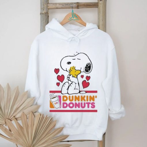 Official Snoopy And Woodstock Loves Dunkin’s Donuts Logo Shirt