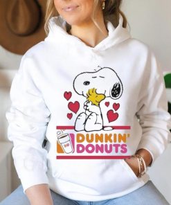 Official Snoopy And Woodstock Loves Dunkin’s Donuts Logo Shirt