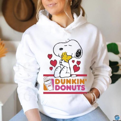 Official Snoopy And Woodstock Loves Dunkin’s Donuts Logo Shirt