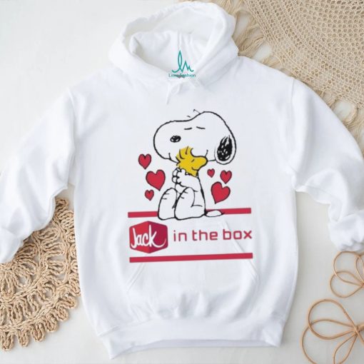 Official Snoopy And Woodstock Loves Jack In The Box Logo Shirt