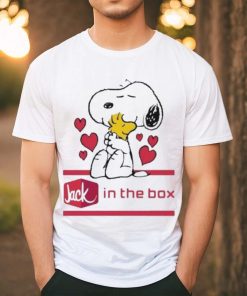 Official Snoopy And Woodstock Loves Jack In The Box Logo Shirt