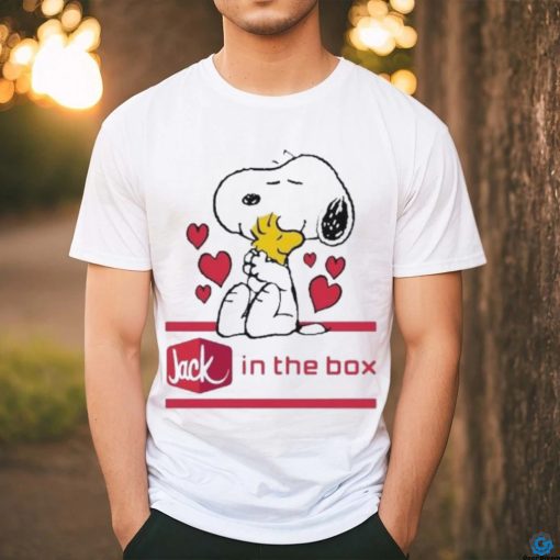 Official Snoopy And Woodstock Loves Jack In The Box Logo Shirt