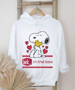 Official Snoopy And Woodstock Loves Jack In The Box Logo Shirt