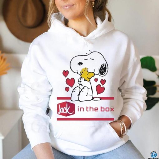 Official Snoopy And Woodstock Loves Jack In The Box Logo Shirt