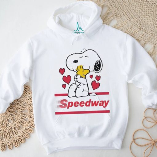 Official Snoopy And Woodstock Loves Speedway logo Shirt