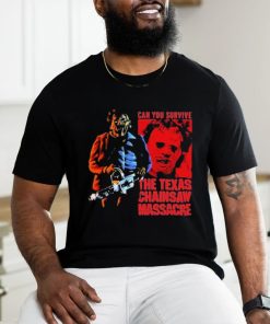 Official Texas Chainsaw Massacre Red Rectangle Leatherface Image Shirt